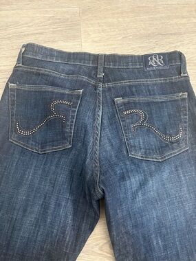 Rock & Republic Dark Blue Bootcut Jeans with Rhinestone Back Pockets